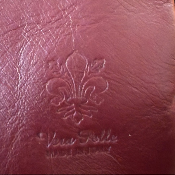 Vera Pelle Soft Leather Crossbody with Tassel Burgundy - Borse in Pelle handbag - Picture 9 of 9